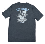 Guy Harvey Medium Fishing Graphic Print Short Sleeve Crew Neck Mens T-Shirt Grey