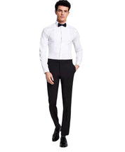 Calvin Klein Mens Skinny fit Wool Tuxedo Pants 30 / 32 Black Solid