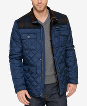 Cole Haan Navy XL Mixed Media Quilted Jacket