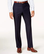 Kenneth Cole Mens Slim fit 2 Piece Suit 36 R / 29 Waist Navy Blue Solid Stretch