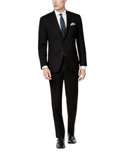 Kenneth Cole Mens Slim fit 2 Piece Suit 44 R / 37 Waist Black Stretch