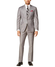 Kenneth Cole Mens Slim fit 2 Piece Suit 36 S / 29 Waist Light Grey Stretch