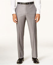 Kenneth Cole Mens Slim fit 2 Piece Suit 46 L Pants 39 / 32 Light Gray Solid