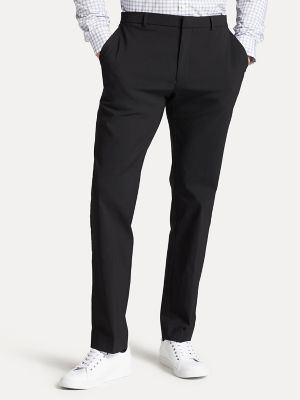 Tommy Hilfiger Mens Modern fit Dress Pants 30 / 32 Black Solid Stretch