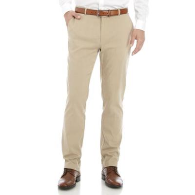 Tommy Hilfiger Mens Modern fit Casual Pants 34 / 30 Tan Beige Solid Stretch
