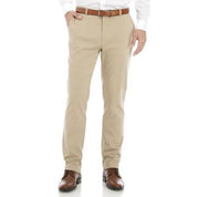 Tommy Hilfiger Mens Modern fit Dress Pants 33 / 32 Beige Solid Stretch