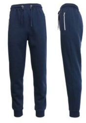Galaxy By Harvic Mens Slim Fit Fleece Jogger Pants Blue 2XL