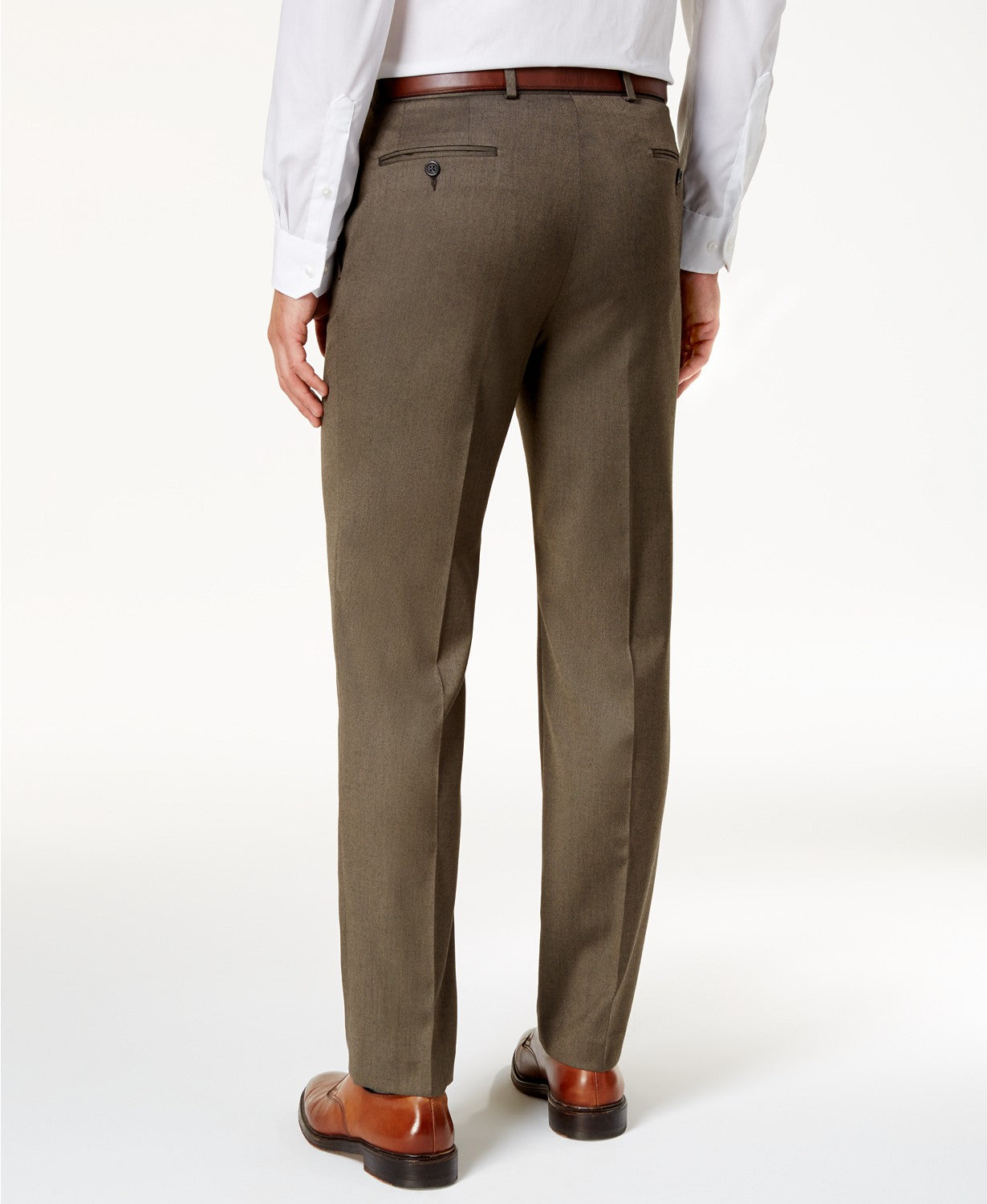 Lauren Ralph Lauren Men's Microtwill Ultraflex Dress Pants Taupe 50 x 32