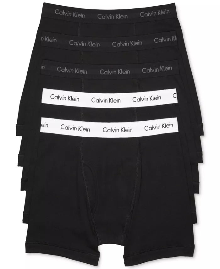 Calvin Klein Men's 5-Pack Cotton Classic Boxer Briefs Underwear Small Black