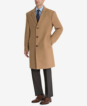 Lauren Ralph Lauren Mens Classic fit Overcoat Coat 38 S Beige Solid