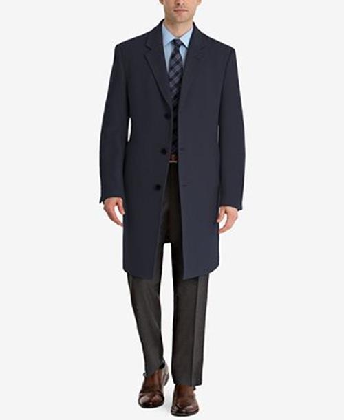 Lauren Ralph Lauren Men’s Luther Luxury Blend Overcoat Coat Blue 40S