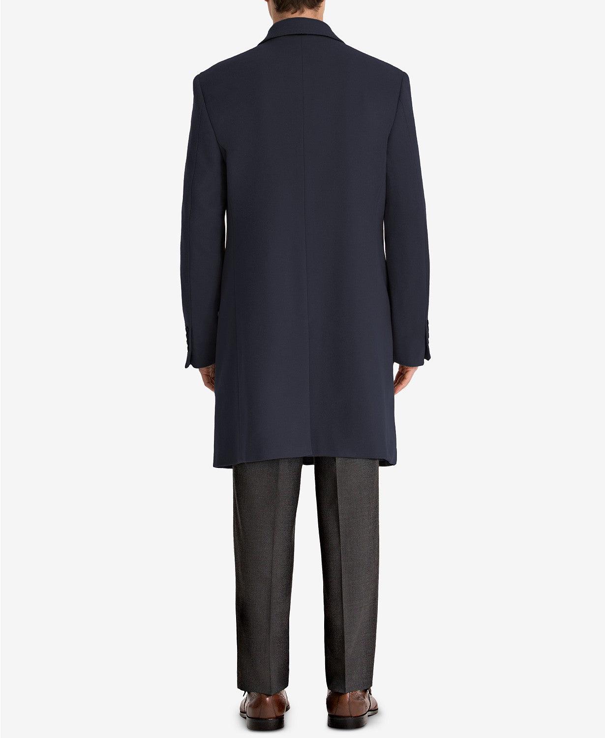 Lauren Ralph Lauren Mens Regular fit Overcoat Coat 38 R Navy Blue Solid