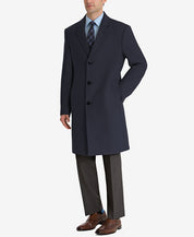 Lauren Ralph Lauren Men's Luther Luxury Blend Overcoat Coat 36S Navy Blue Wool