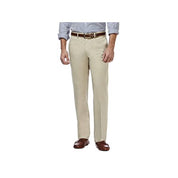 Haggar Mens Straight fit Chinos Pants 42 / 30 Beige Solid