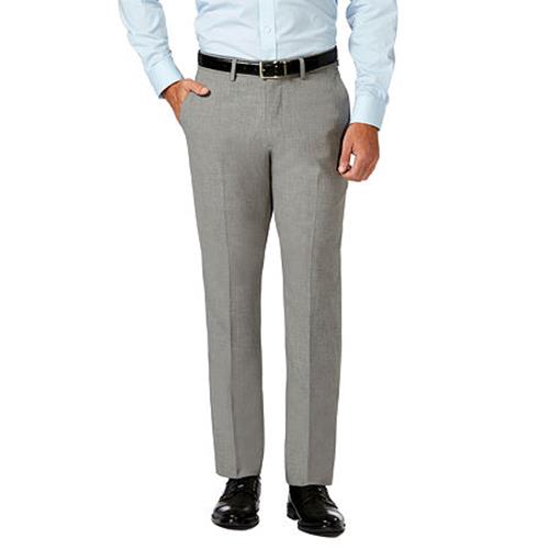J.m. Haggar Slim Fit 4 Way Stretch Flat Front Dress Pants Light Grey 32 x 34