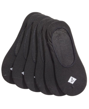 Sperry Men's 6 Pk Solid Canoe Liners Black