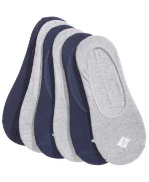 Sperry Men's Socks 6 Pack Solid Canoe Liners Navy Blue