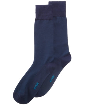 Alfani Men's Pique Solid Dress Socks Blue One Size