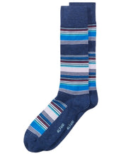 Alfani Men's Striped Dress Socks  Navy Blue Osfa Reg