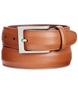 Perry Ellis Portfolio Mens Leather Belt Brown Rust Copper Size 34