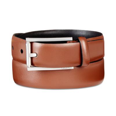 Calvin Klein Mens Brown Roller Buckle Leather Dress Belt  42
