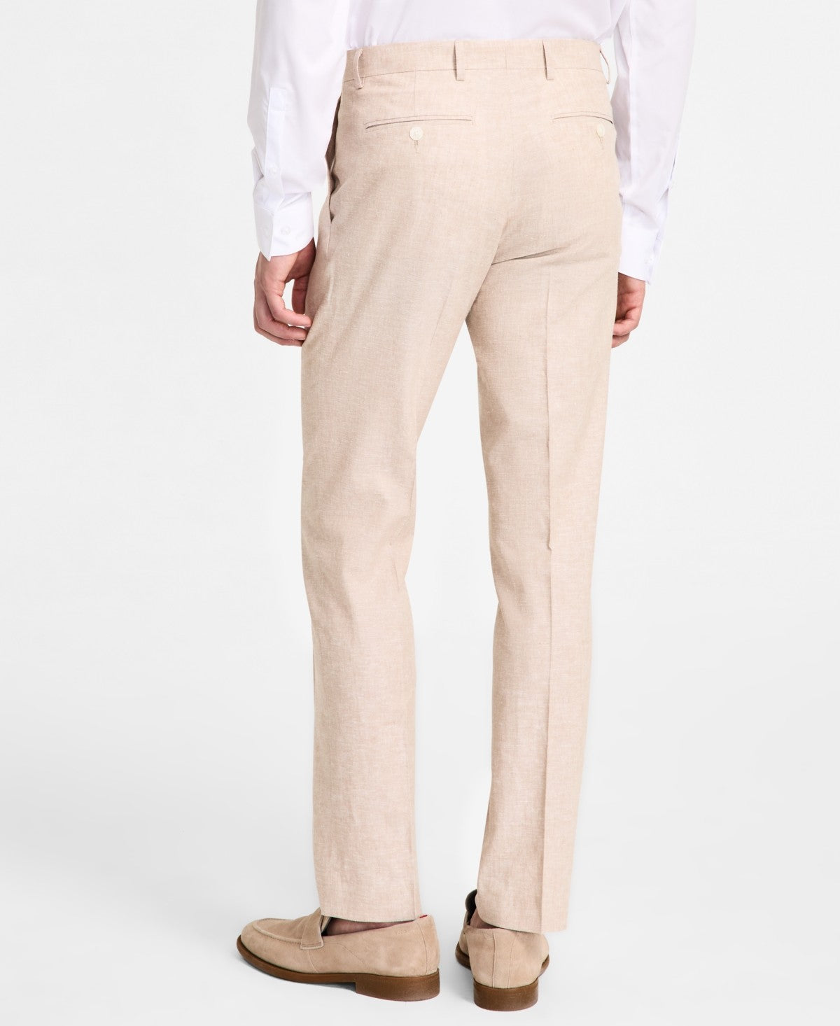 Tommy Hilfiger Mens Modern fit Dress Pants 44 / 32 Beige Solid
