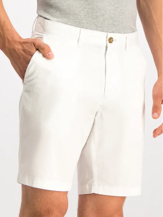 Michael Kors Mens Poplin Shorts 9 Inch Inseam White Size 31