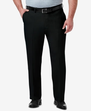 Haggar Mens Big & Tall Black Dress Pants 44 x 29
