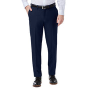 Haggar Mens Casual Pants Navy Slim Fit Stretch 34 x 32