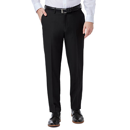 Haggar Mens Slim fit Dress Pants 29 / 32 Black Solid