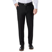Haggar Mens Slim Fit fit Dress Pants 34 / 30 Black Solid