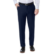 Haggar Mens Slim fit Dress Pants 36 / 29 Navy Blue Solid Stretch