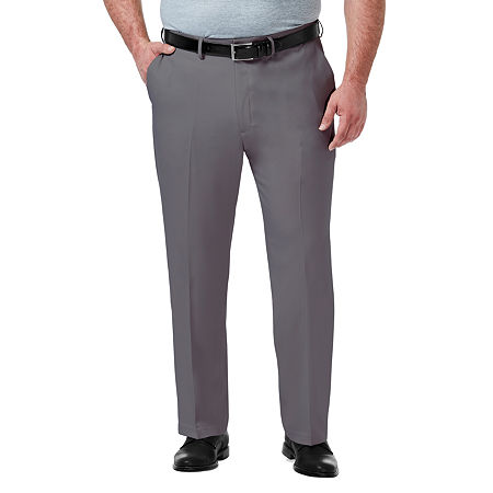 Haggar Mens Big & Tall Premium Comfort Pants Med Gray 48 x 32