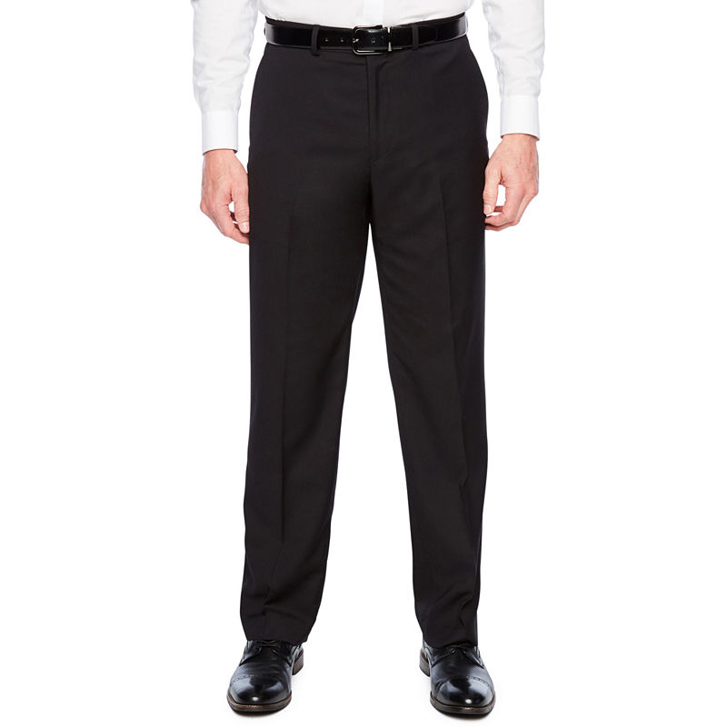 Dockers Mens Straight fit Dress Pants 34 / 29 Black Solid Stretch