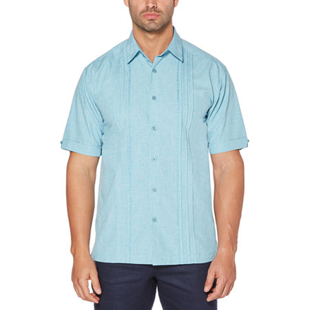 Cubavera Mens Regular fit Button-Up Shirt Medium Light Blue