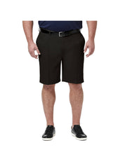 Haggar Men's Big & Tall Cool 18 Pro Classic Fit Stretch 9.5" Shorts Black 48