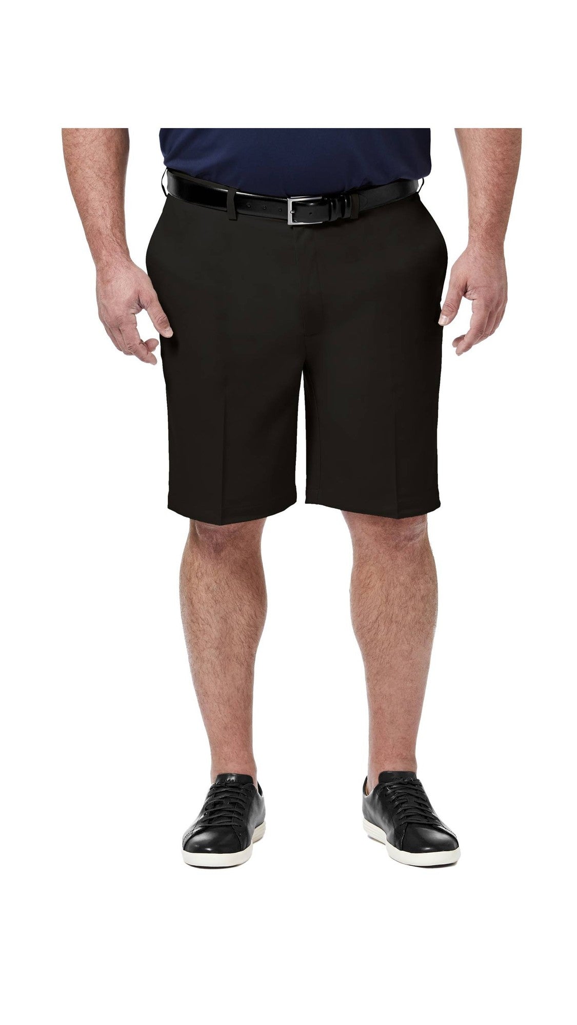 Haggar Men's Big Tall Cool 18 PRO Shorts Black 44