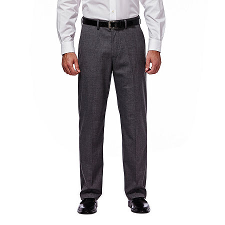 Haggar Mens Classic fit Dress Pants 38 / 30 Gray Solid