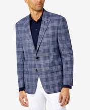 Lauren Ralph Lauren Men's UltraFlex Plaid Blazer 46R Sport Coat Blue