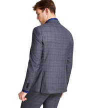 Michael Kors Mens Classic fit Suit Jacket Blazer 38 R Charcoal Grey Plaid Wool