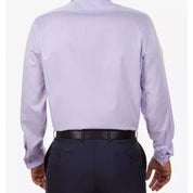 CALVIN KLEIN Men's Steel Slim-Fit Purple Stain Shield Dress Shirt 16.5 32 -33