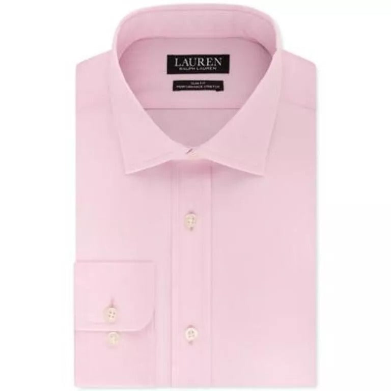 Lauren Ralph Lauren Men's Ultraflex Stretch Slim Fit Dress Shirt 16 32 33 Pink