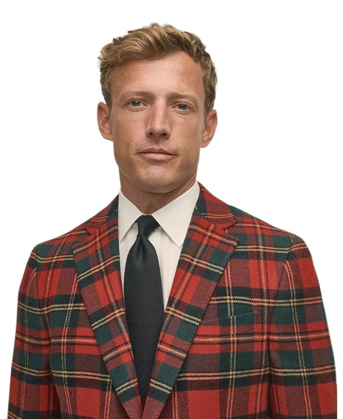 Brooks Brothers Mens Classic fit Wool Sport Coat Blazer 40 S Red Plaid