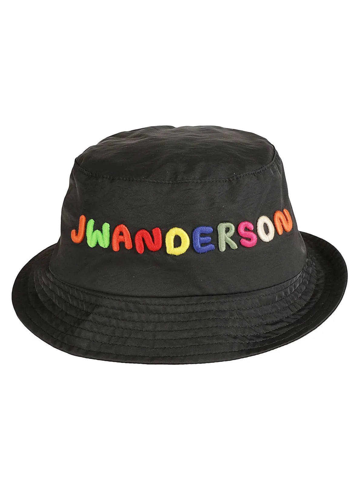 JW Anderson Logo Embroidered Bucket Hat Medium / Large Black