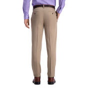 Haggar Mens Slim fit Dress Pants 29 / 30 Beige Solid