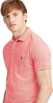 Polo Ralph Lauren Men's Cotton Custom Slim Fit Mesh Polo Shirt Large Rose Pink