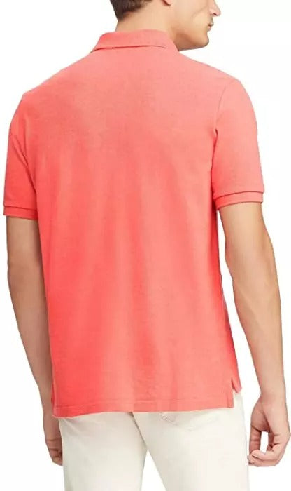Polo Ralph Lauren Mens Custom Slim Fit Polo Shrti Highland Rose Heather Large