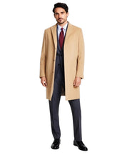 Brooks Brothers Mens Classic Fit Overcoat Coat 42 R Camel Beige Solid