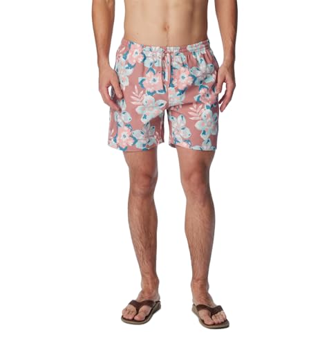 Columbia Mens Regular fit Swim Trunks Swimwear Small Pink Floral