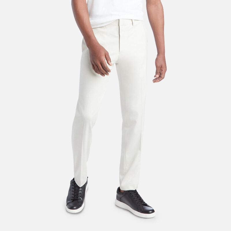 Kenneth Cole Reaction Mens Slim fit Dress Pants 36 / 32 White Solid Stretch